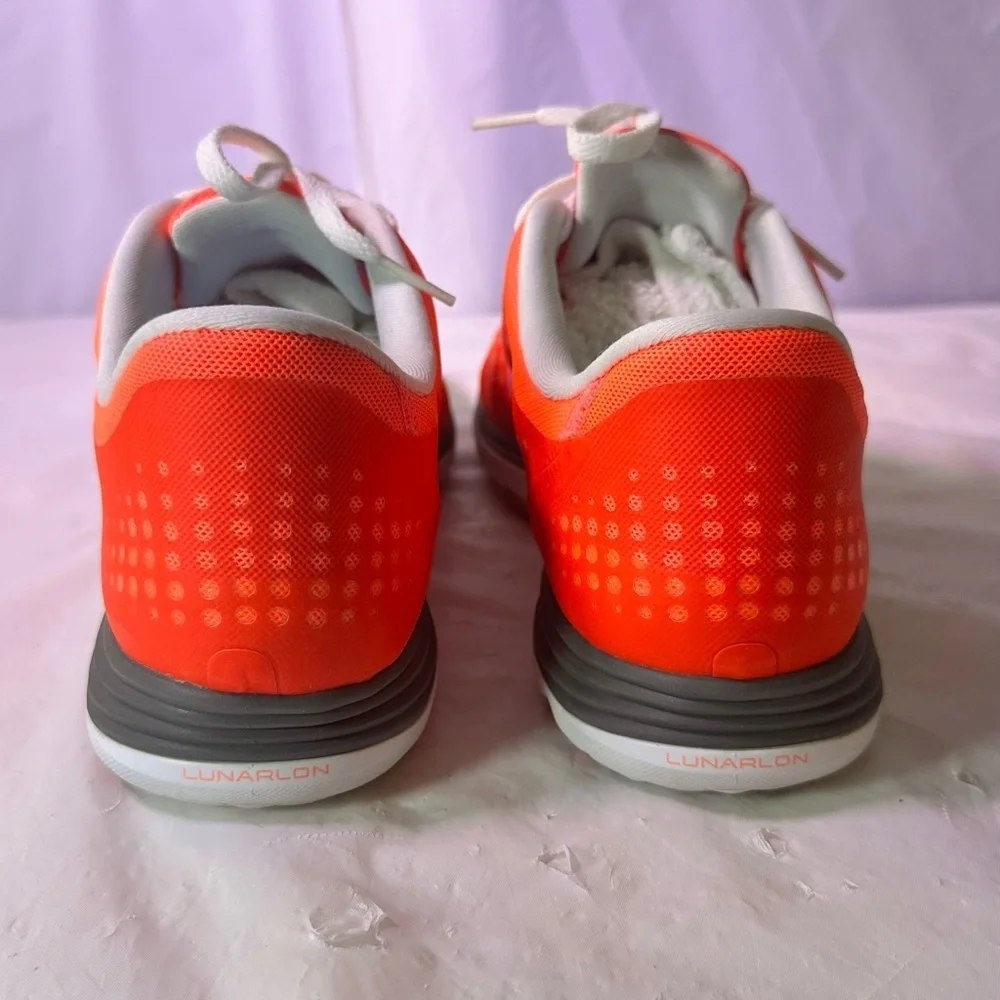 Nike Bright Red Sneakers with Pink Swoosh and White Laces